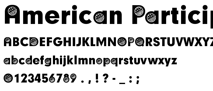 American Participants font